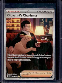 2023 Pokemon SV 151 Giovanni's Charisma #204/165 - Image 1