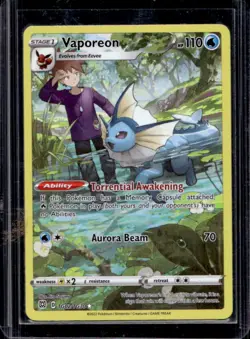 2022 Pokemon SWSH Brilliant Stars Vaporeon Trainer Gallery Holo #TG02/TG30 - Image 1
