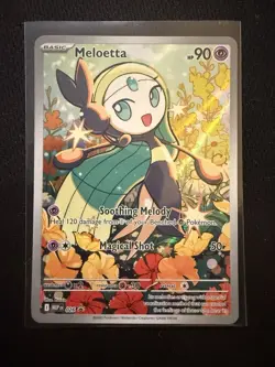 Meloetta 026 Black Star Promo Illustration Rare Pokemon TCG ME01 Pack Fresh NM - Image 1