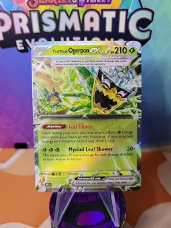 Pokemon Teal Mask Ogerpon ex 012/131 Prismatic Evolutions Holo NM - Image 1