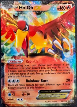 Ho-Oh EX 22/124 Holo Ultra Rare Pokemon TCG Dragons Exalted DRX NM VTG English - Image 1