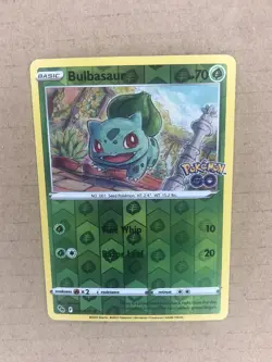 Pokemon TCG Bulbasaur Pokemon GO 001/078 Reverse Holo Common - Image 1