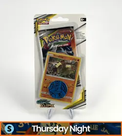 POKEMON SUN & MOON COSMIC ECLIPSE SEALED BOOSTER PACK HANGER TERRAKION PROMO - Image 1