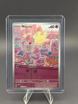 Milcery Pokemon Stellar Crown 152/142 Illustration Rare Holofoil Near Mint - Image 1