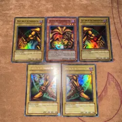 🔥 YUGIOH Exodia The Forbidden One SET (5 PIECES) ORIGINAL 2002 LOB-124 LP/NM - Image 1