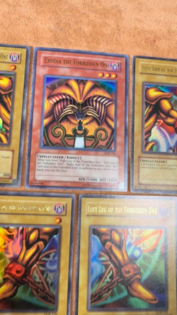 🔥 YUGIOH Exodia The Forbidden One SET (5 PIECES) ORIGINAL 2002 LOB-124 LP/NM - Image 2