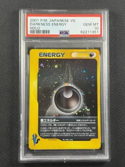 Pokemon Cards PSA 10 Gem Mt Darkness Energy Holo VS 2001 Ultra Rare - Image 1