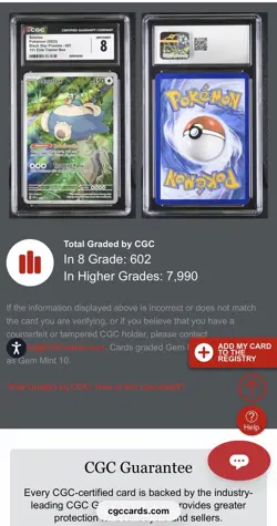 Snorlax Promo 051 - English Pokemon 151 Elite Trainer Box - CGC 8 - Image 4