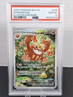 PSA 10 LOW POP Pokemon TCG Darmanitan #098/086 Illustration Rare Black Bolt - Image 1