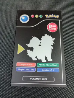 2024 POKEMON POKEDEX BLACK Edition Card #059 Arcanine Peru US Seller - Image 2