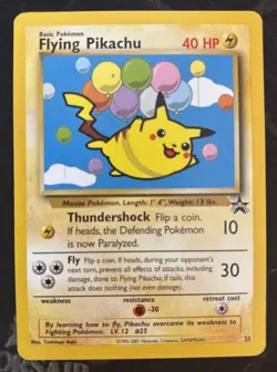 POKEMON CARD Flying Pikachu TCG CARD 2016 XY Pokemon Evolutions 20th ANNIVERSARY - Image 1