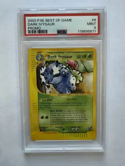 2003 Pokemon Dark Ivysaur 006/009 Best of Regular Promo PSA 9 Trading Card Game - Image 1