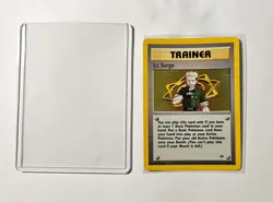 Pokemon Card -TCG Gym Heroes Trainer Lt. Surge Holo Card 17 - Image 1
