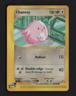 Chansey Pokemon Card - Aquapolis - 69/147 - NM or better - Image 1