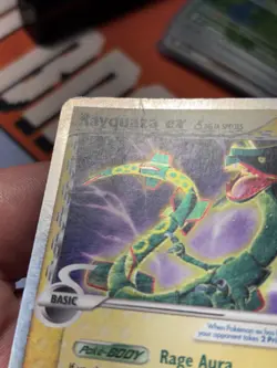 Rayquaza ex δ 97/101 EX Dragon Frontiers Ultra Rare Holo Pokemon Card DMG - Image 2