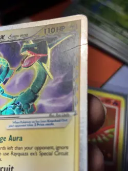 Rayquaza ex δ 97/101 EX Dragon Frontiers Ultra Rare Holo Pokemon Card DMG - Image 3