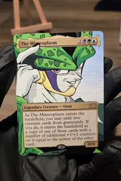 MTG Hand Painted Alter: Cell From DBZ as The Mimeoplasm - Image 2