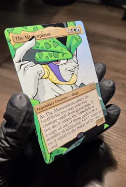 MTG Hand Painted Alter: Cell From DBZ as The Mimeoplasm - Image 3