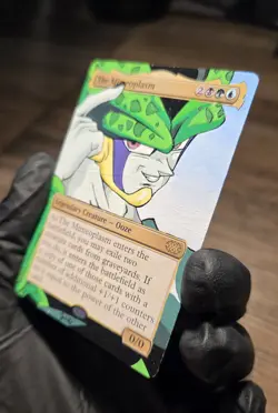 MTG Hand Painted Alter: Cell From DBZ as The Mimeoplasm - Image 4