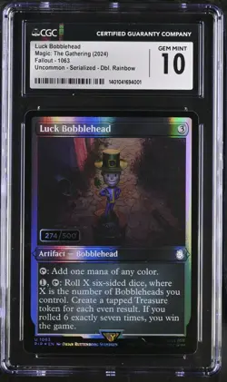 Luck Bobblehead 274/500 (Serialized Foil) Fallout CGC Gem Mint 10 Magic - Image 1