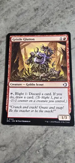 Gristle Glutton Lorwyn Eclipsed Regular Creature Goblin Scout Common MTG NM - Image 1