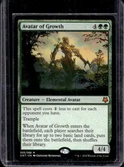 2018 Magic MTG Game Night Avatar of Growth Foil #5 - Image 1