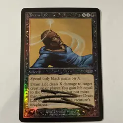 MTG: Shadow Signed - FOIL Drain Life FNM Promo - NM - Collector Piece - Image 1