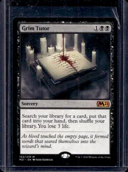 2020 Magic MTG Core Set 2021 Grim Tutor #103 - Image 1