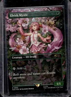 2024 Magic MTG Secret Lair Drop Elvish Mystic Borderless #0805 - Image 1