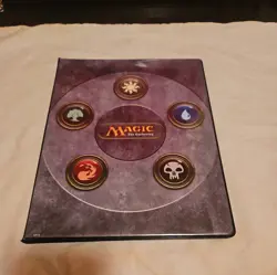 Magic the Gathering Portfolio Binder 9-Pocket Grey Mana Symbols Ultra Pro 2011 - Image 1