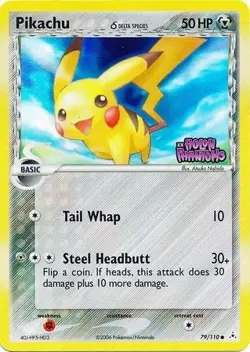 Pikachu - 79/110 - Common - Reverse Holo HP, English Pokemon EX Holon Phantoms - Image 1