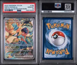 2025 Pokemon JTG EN Hop's Zacian ex 186/159 Special Illustration Rare PSA 10 - Image 3