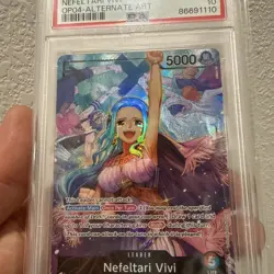 PSA 10 Nefeltari Vivi OP04-001 English Alt Art Leader Kingdoms One Piece TCG - Image 3