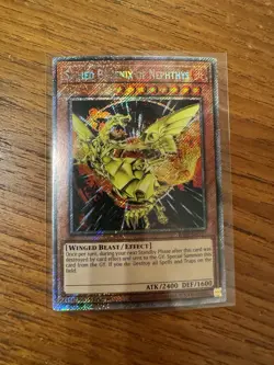 Yugioh! Sacred Phoenix of Nephthys RA03-EN147 Platinum Secret Rare 1st Ed NM - Image 1