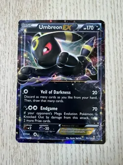 Pokemon TCG Umbreon EX XY Fates Collide Card 55/124 Near Mint Double Rare - Image 1