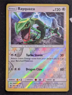 Rayquaza 106/145 SM - Guardians Rising Pokemon TCG NM Reverse Holo - Image 1