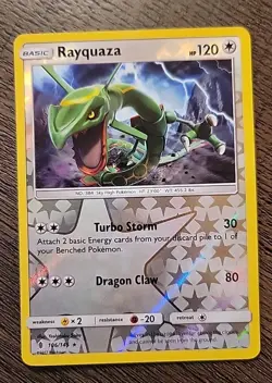Rayquaza REVERSE HOLO RARE card Guardians Rising 106/145 Pokemon TCG 2017 LP - Image 1