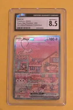 Mew ex Pokemon (2023) Black Star Promos - 053 151 Ultra-Premium Collection CGC 9 - Image 2