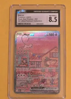 Mew ex Pokemon (2023) Black Star Promos - 053 151 Ultra-Premium Collection CGC 9 - Image 3