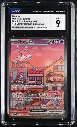 Mew ex 053 CGC 9 Pokemon 151 Ultra Premium Collection Black Star Promo - Image 1