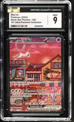 Mew ex 053 CGC 9 Pokemon 151 Ultra Premium Collection Black Star Promo Not PSA - Image 1