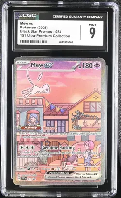 2023 Pokemon Mew ex Black Star Promos 053 UPC SV 151 CGC MINT 9 - Image 1