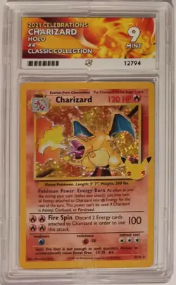 Ace 9 Charizard 4/102 Celebrations Pokemon Cards TCG Graded Mint Possible PSA 10 - Image 1