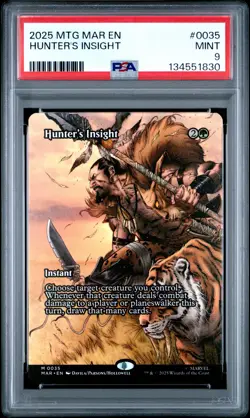 2025 MTG MARVEL'S SPIDER-MAN: SOURCE MATERIAL #0035 HUNTER'S INSIGHT PSA 9 - Image 1