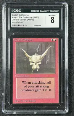ORCISH ORIFLAMME CGC 8 1993 MAGIC: THE GATHERING MTG ALPHA LIMITED EDITION 1109 - Image 1