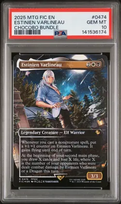 2025 MTG FINAL FANTASY COMMANDER CHOCOBO BUNDLE #0474 ESTINIEN VARLINEAU PSA 10 - Image 1