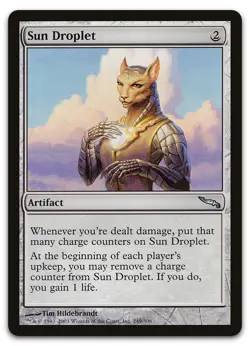 Sun Droplet #249 (LP) Mirrodin MRD Magic MTG - Image 1