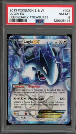 Pokemon Lugia EX Legendary Treasures Holo Ultra Rare #102 PSA 8 - Image 1