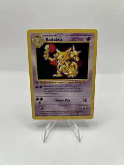 Pokemon TCG 1st Edition Kadabra 32/102 Base Set Shadowless - MP - Image 1