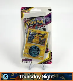 POKEMON SUN & MOON UNIFIED MINDS SEALED BOOSTER PACK HANGER PIKACHU PROMO - Image 1